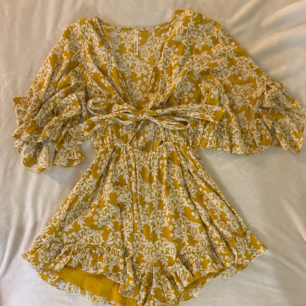 Floral Mustard Dress